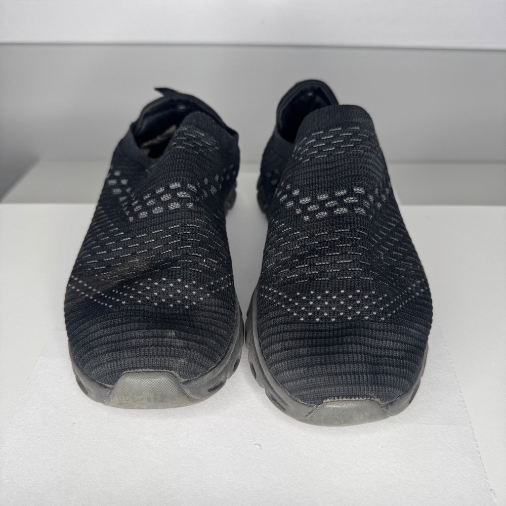 Skechers Glide-Step Women Size 6 Black Knit Slip On Walking Shoes 40412 - Picture 3 of 9